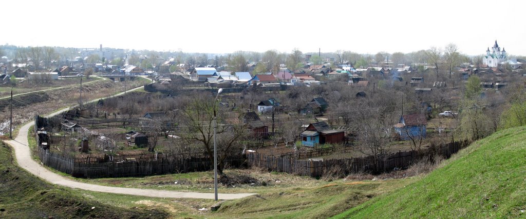 Вид с горы на реку Шамка. View over the river Shamka