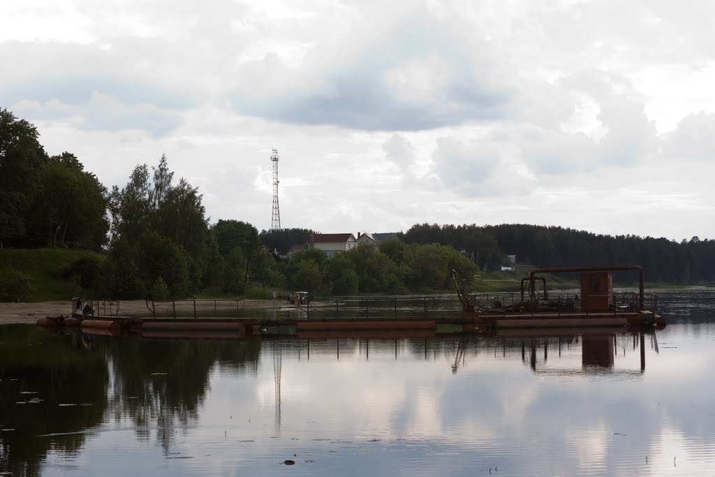 Дно озера чистят (2010.06.08)