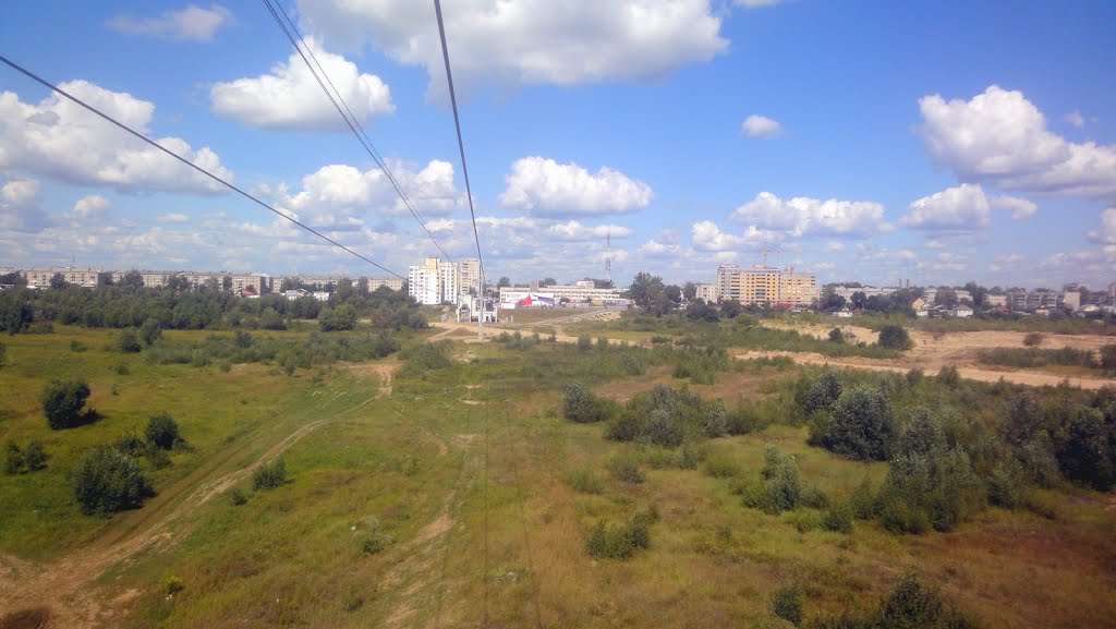 Wolgaseilbahn - Blick zur Station Bor