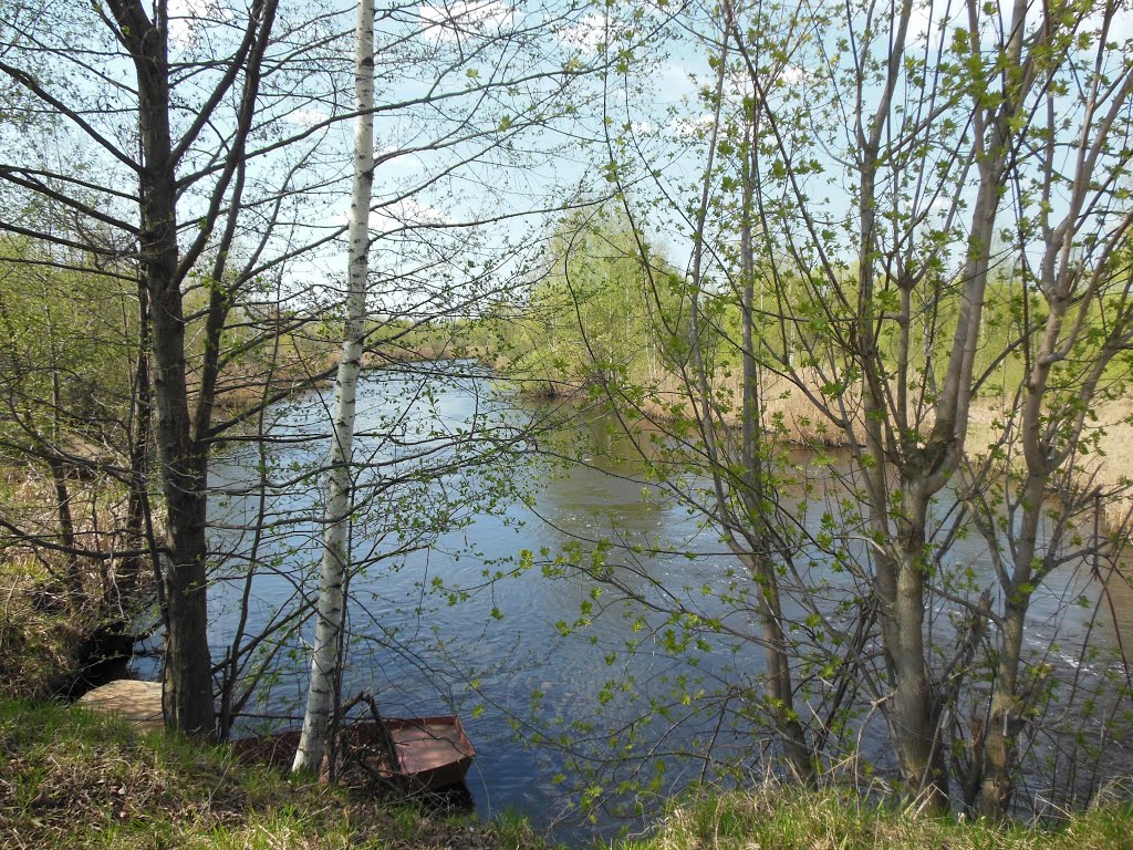 тёплая речка весной