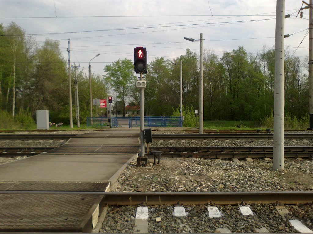 пешеходный светофор через жд пути (07.05.2012)