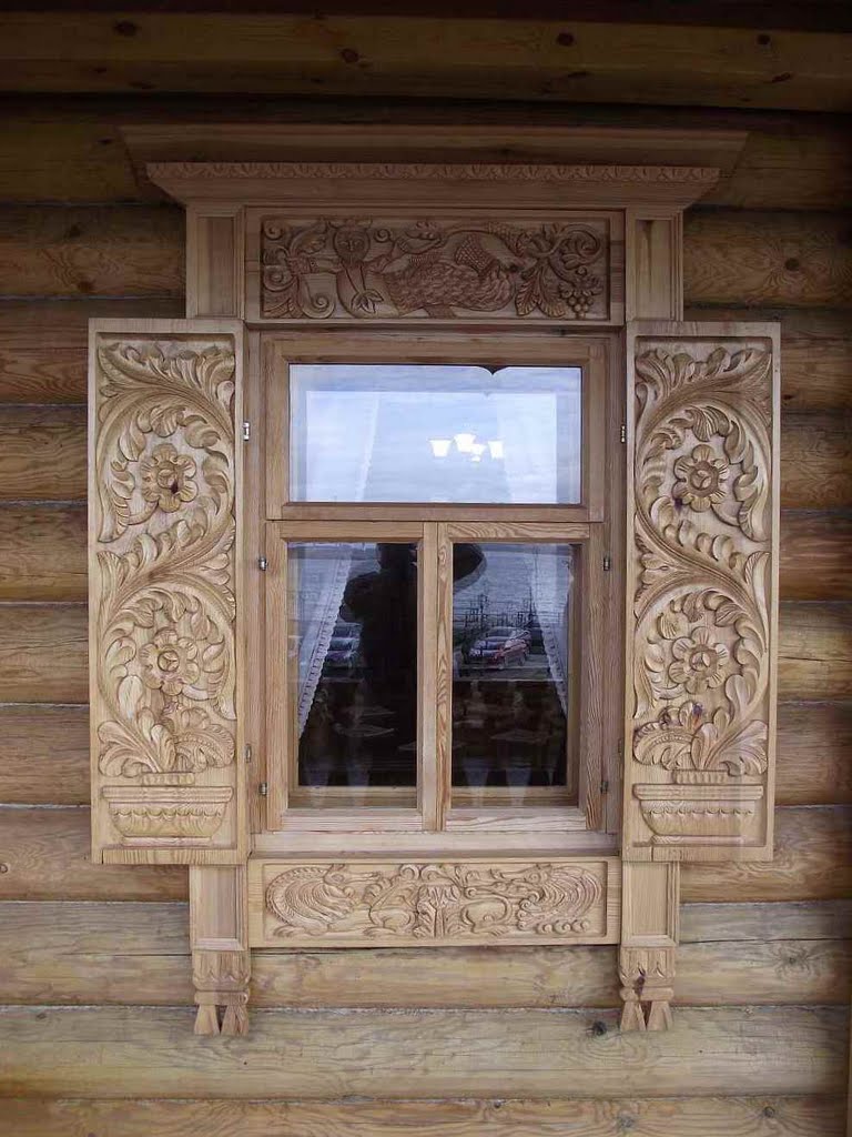 Городецкая глухая резьба. Наличники