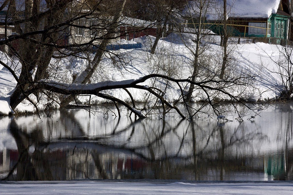 Озеро - Lake in city center Knjaginino