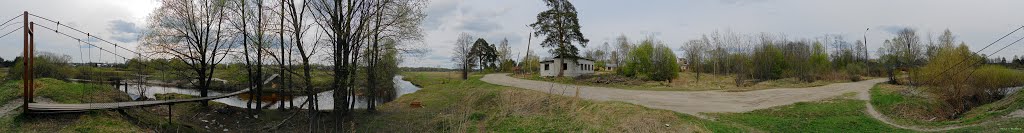 Ковернино. заречная улица. подвесной мост