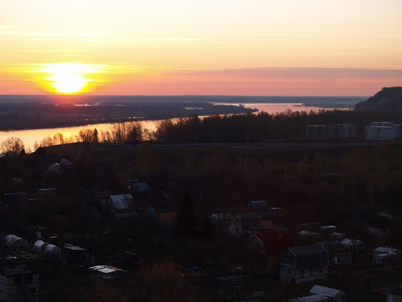 Volga river. Morning.