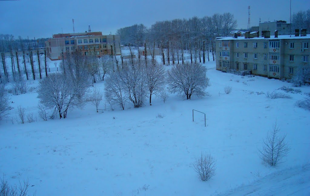 Зима в городе. Тихий уголок.