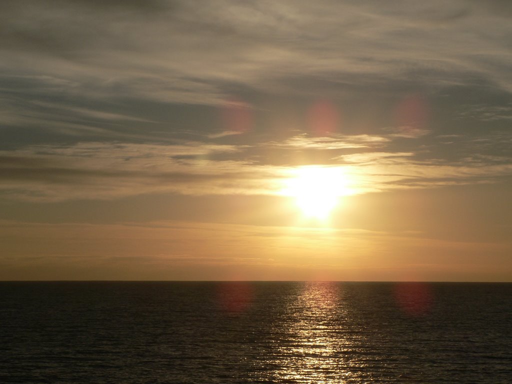 February sunrise over Caspian sea south from Kaspiysk - 2