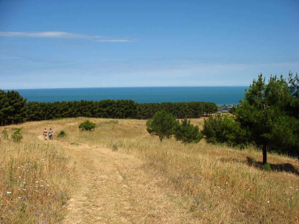 Derbent, hills behind a fortress; Дербент, холмы за крепостью