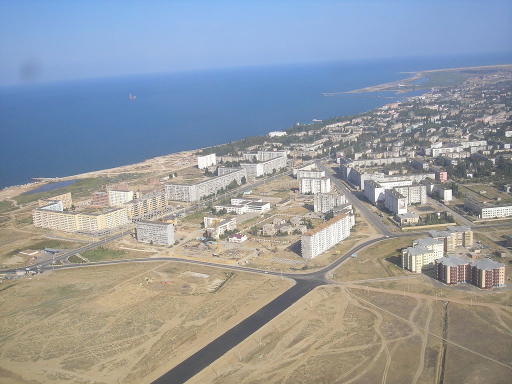 каспийск с высоты птичьего полёта