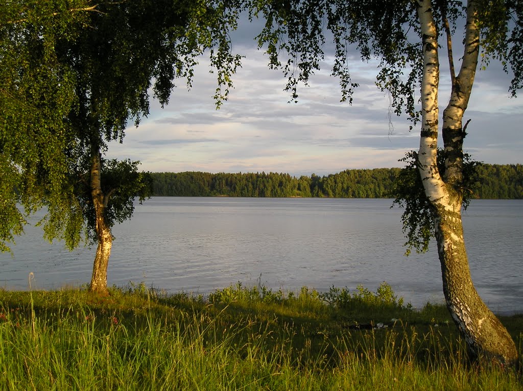Летний вечер на Волге,близ Заречного.