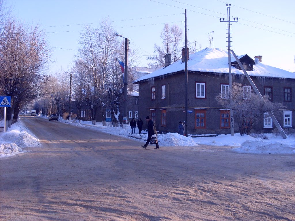 Перекресток улиц Люлина и Спортивной  Lyulina St. and Sportivnaya St. Crossroads