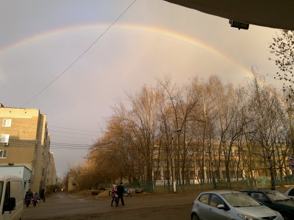 Ивановская обл, г, Фурманов, улица Тимирязева(радуга в конце октября)