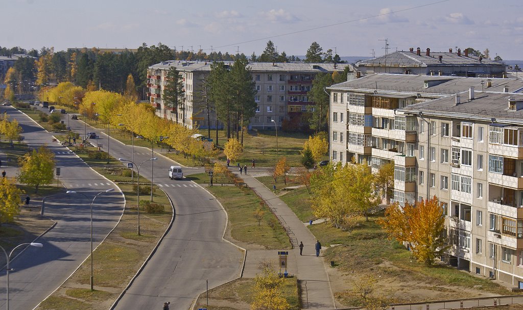 осенний вид с окна в МЖК (на запад)