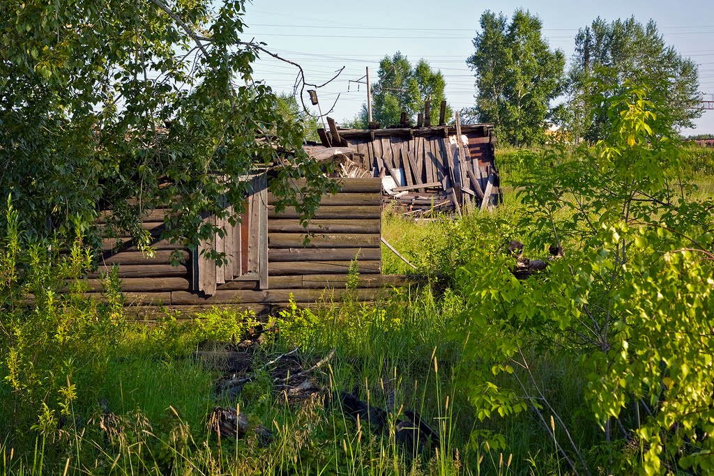 remains of a forced labor camp next to the Baikal Amur Mainline