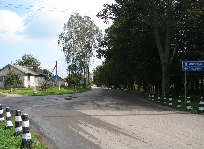 Дорога в сторону п.Домново