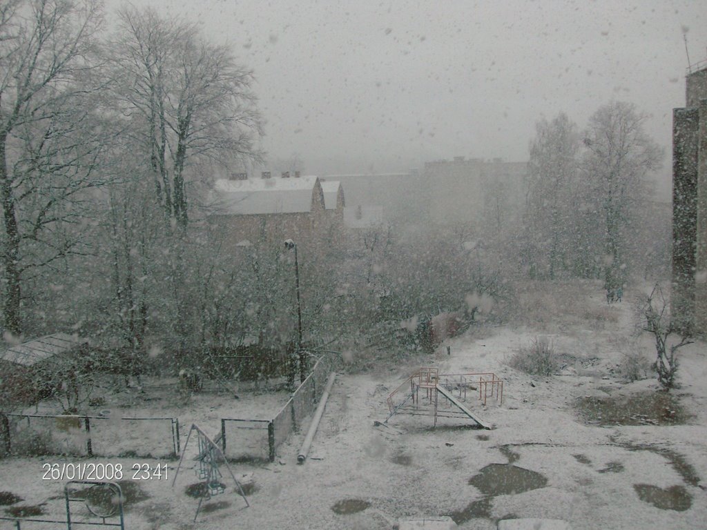 Гурьевск. Вид из дома на ул.Красной