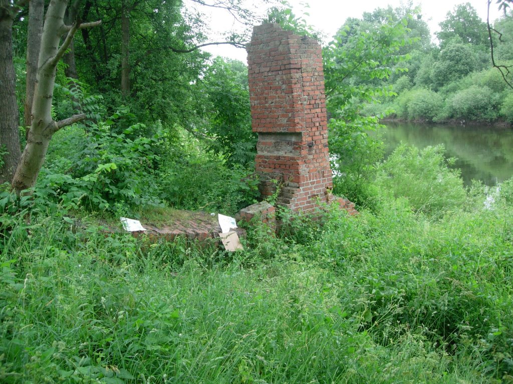 Relics of a former German sawmill at River Lava