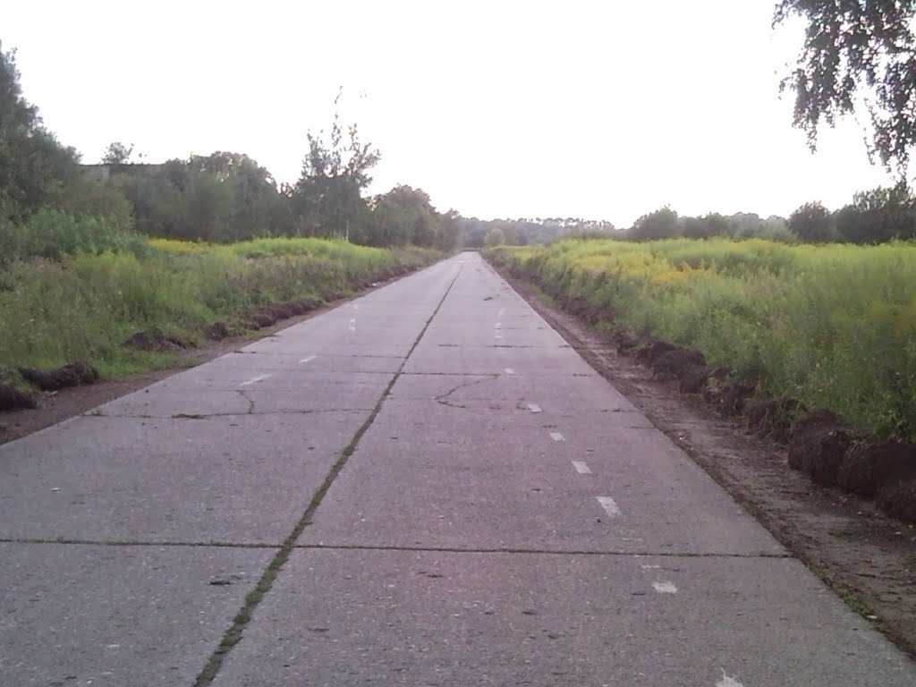 Бетонированная дорога к аэродрому Хайлигенбайль
