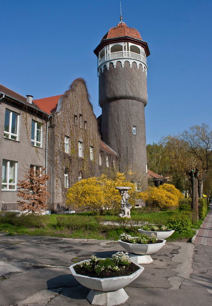 Water tower . Svetlogorsk   Rauschen   (1908)  - Wasserturm Rauschen. - Водонапорная башня. Светлогорск Раушен (1908)