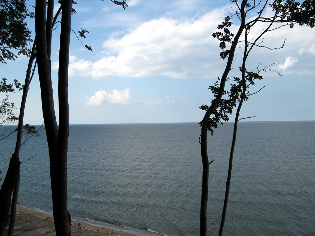 Балтийское море. Штиль. Вид с верхушки откоса. г.Светлогорск (ранее Rauschen)