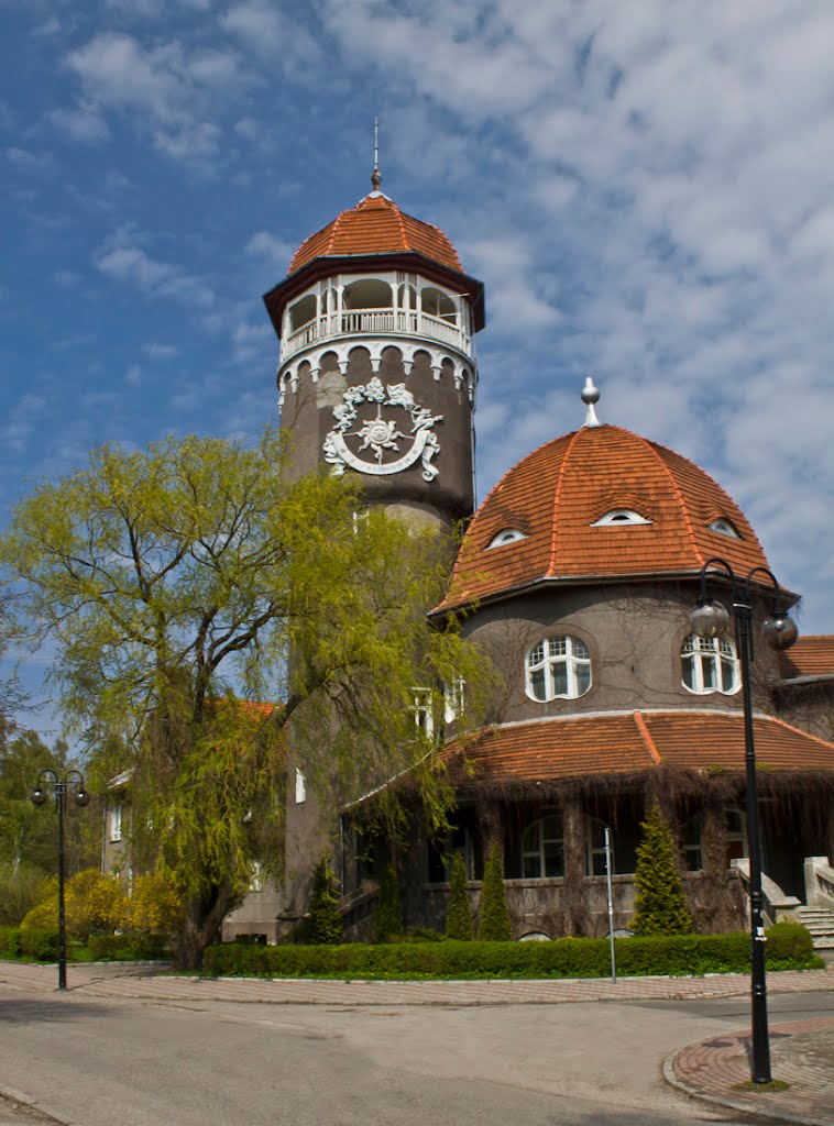 Water tower . Svetlogorsk   Rauschen   (1908)  - Wasserturm Rauschen. - Водонапорная башня. Светлогорск Раушен (1908)