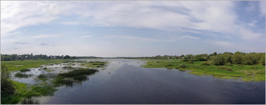 Бежецк. Река Молога. Вид с моста. 08.2012.