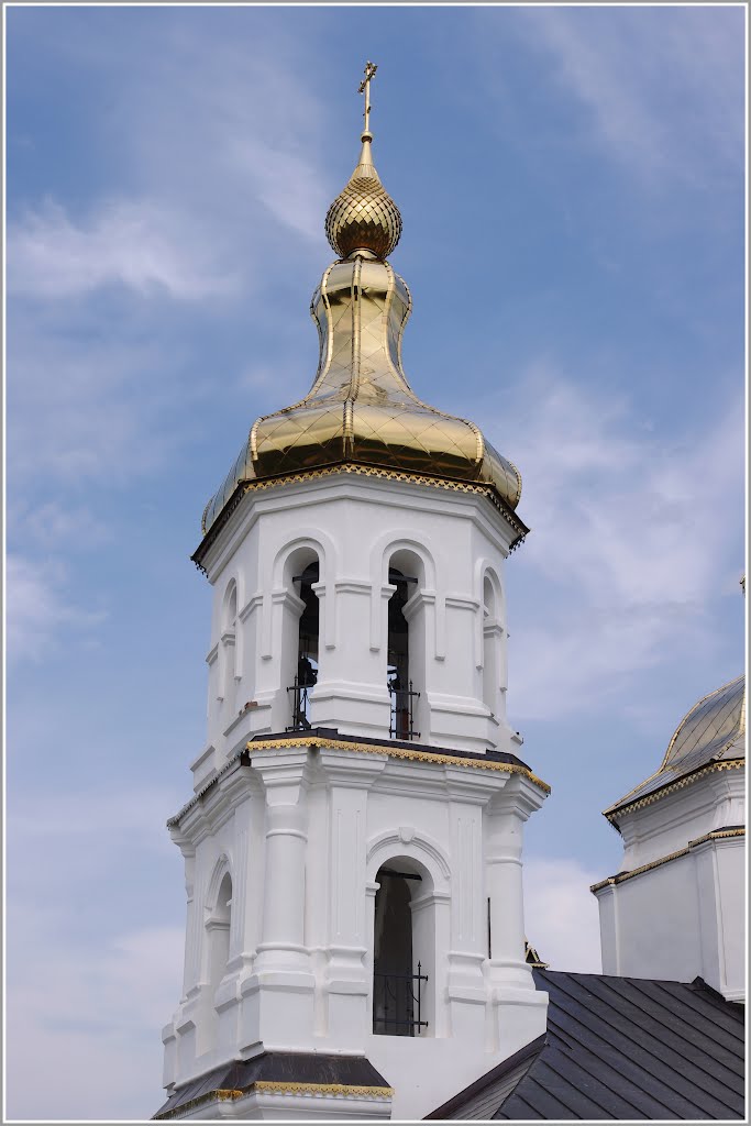 Бежецк. Колокольня Спасо-Преображенской церкви. 08.2012.