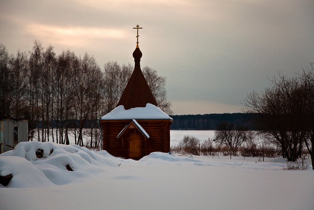 Wooden Chapel in Konakovo, Feb-2010