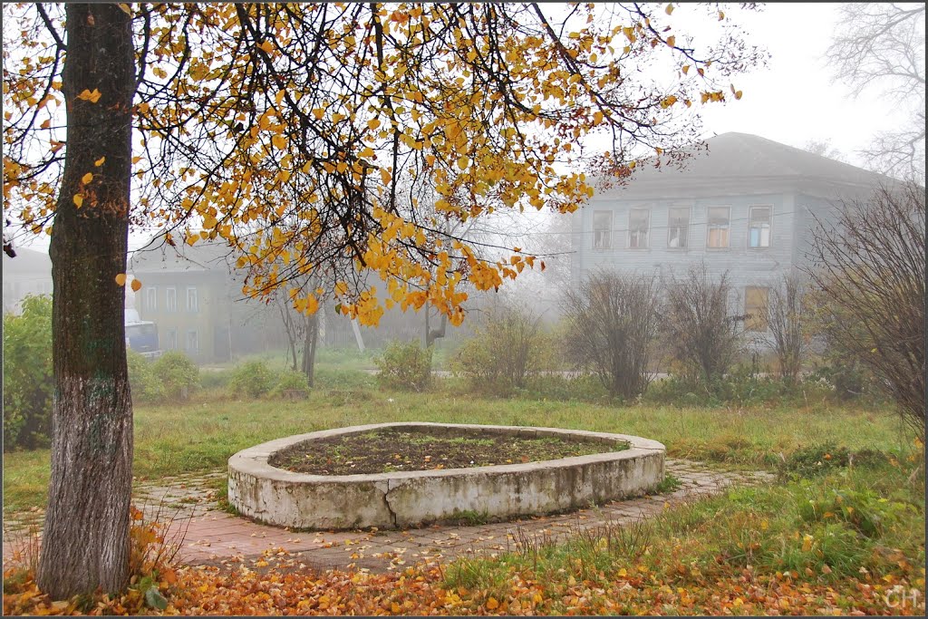 Красный Холм. Осень и туман