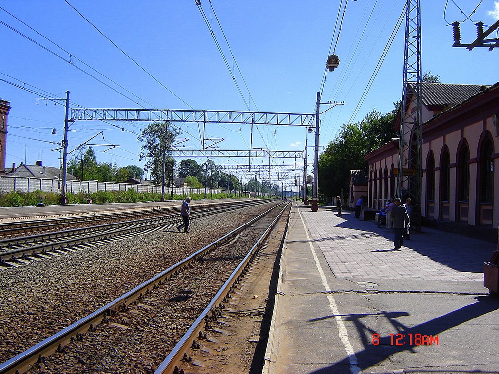 lichoslavl . rautatieasema. railway station .08.2007. näky moskovaan suuntaan.