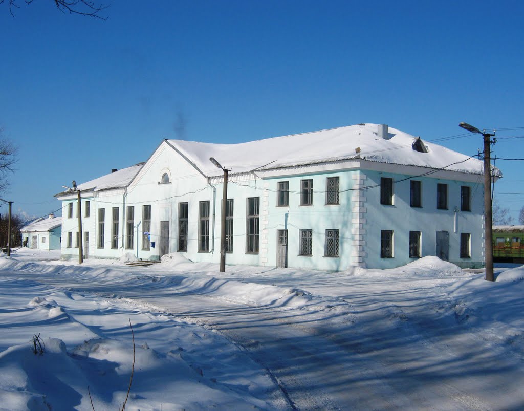 Вокзал станции "Ржев-I" (Белорусский)  /  Station "Rzhev-I" (Belоrussky)