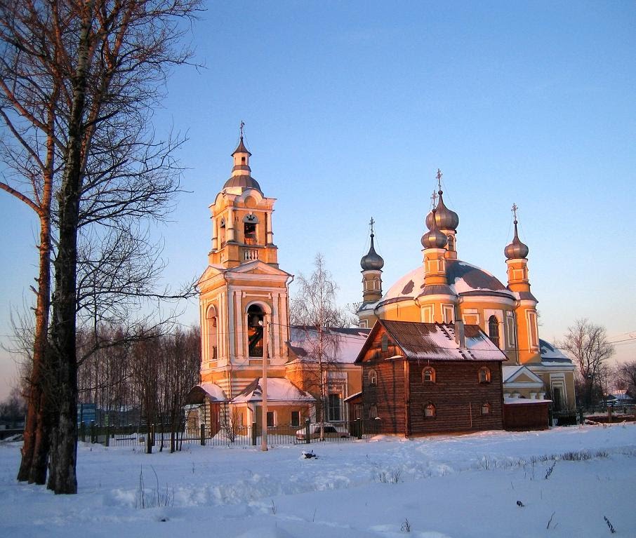 Церковь Илии Пророка, на закате. Старица
