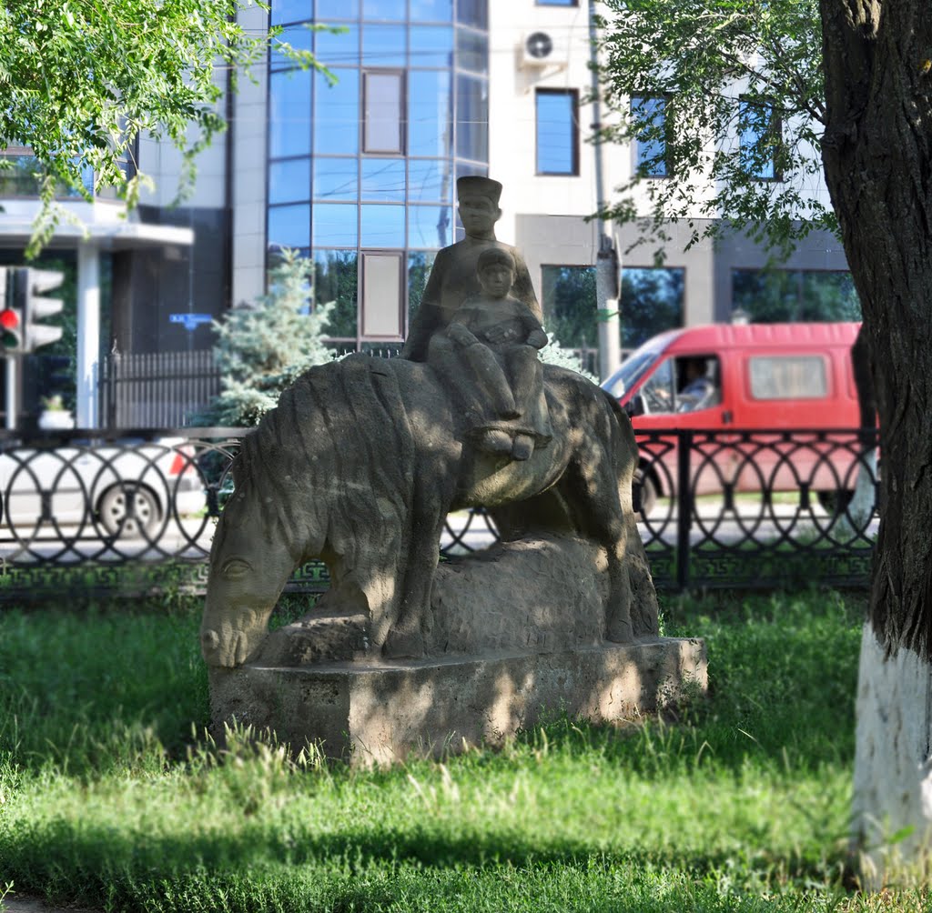 statue on the street