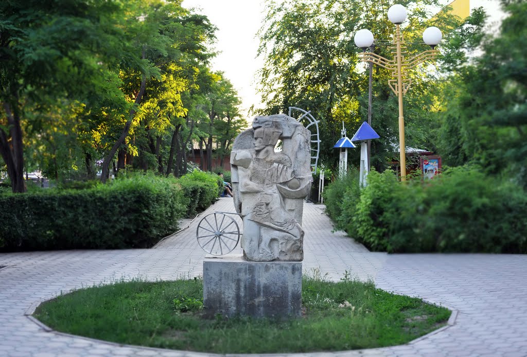 statue on the street