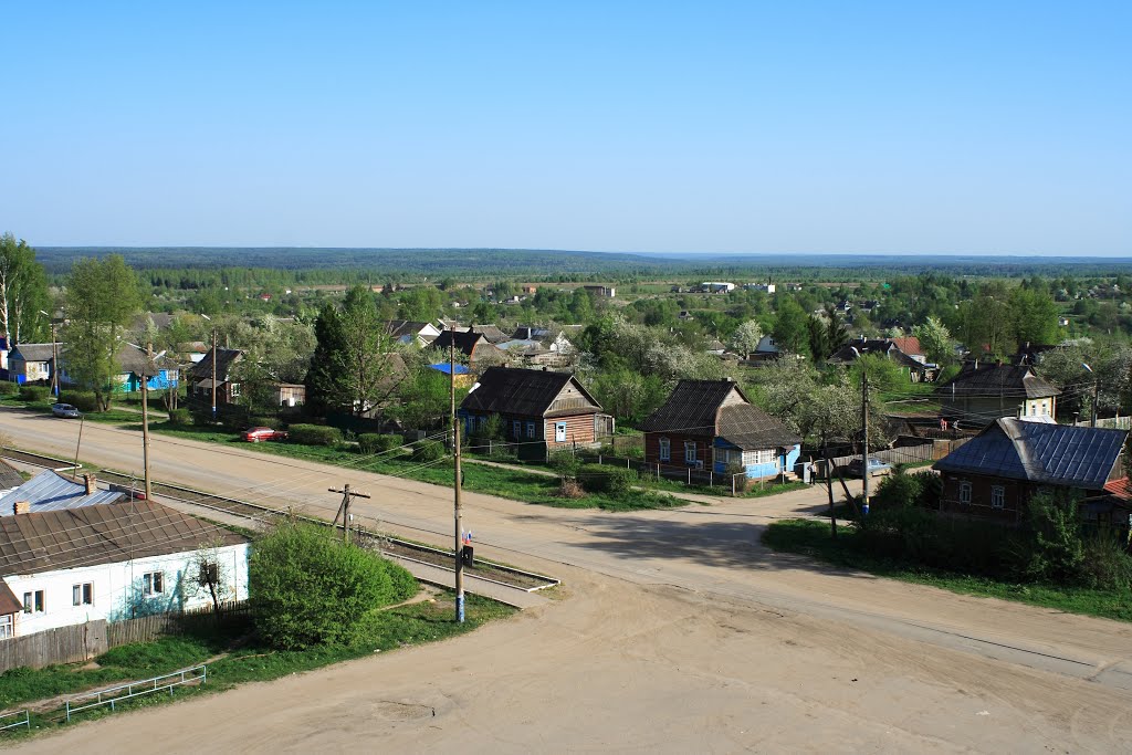 Ульяново. Вид с колокольни на село.