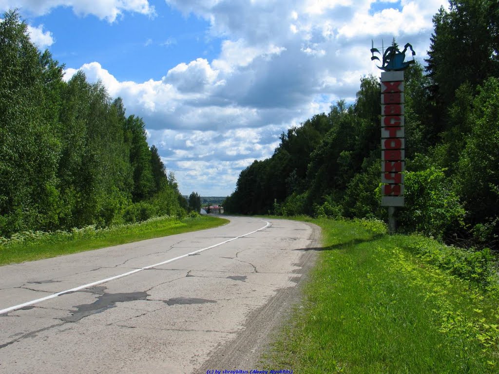 Въезд в с.Хвастовичи (06.06.2010)