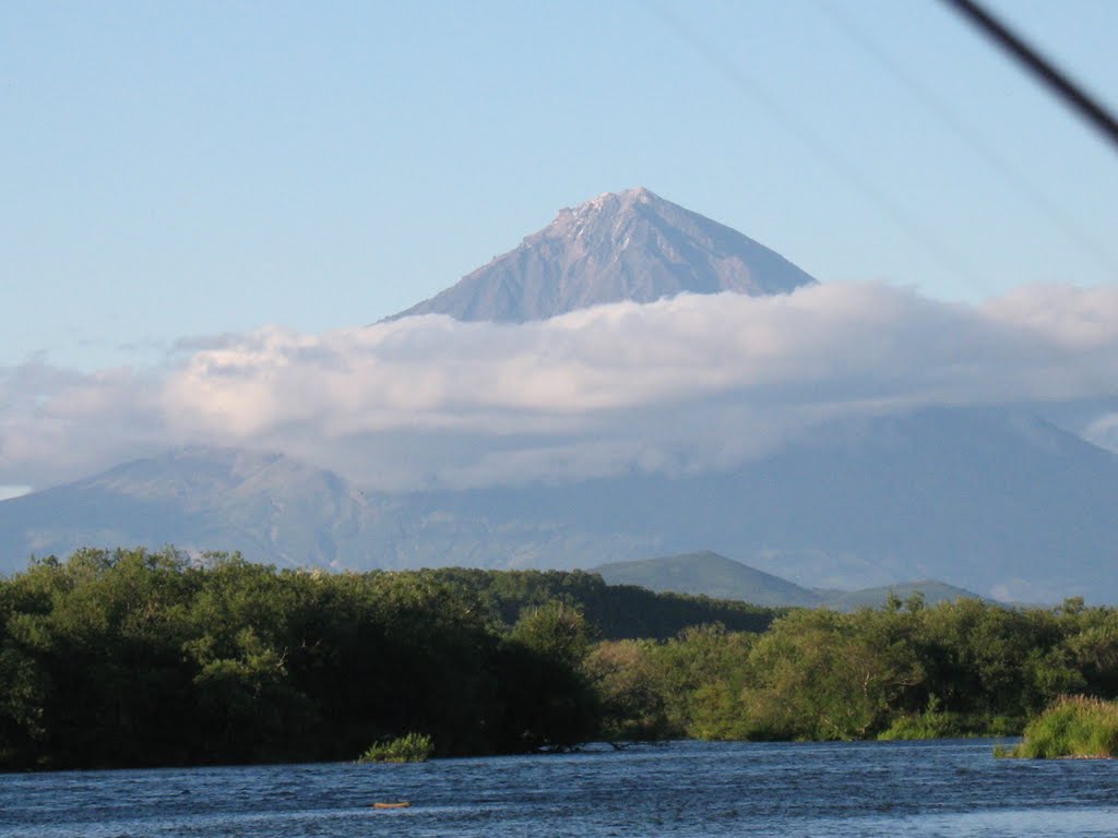 Opala volcano - view from Opala river, Kamchatka, September 2010