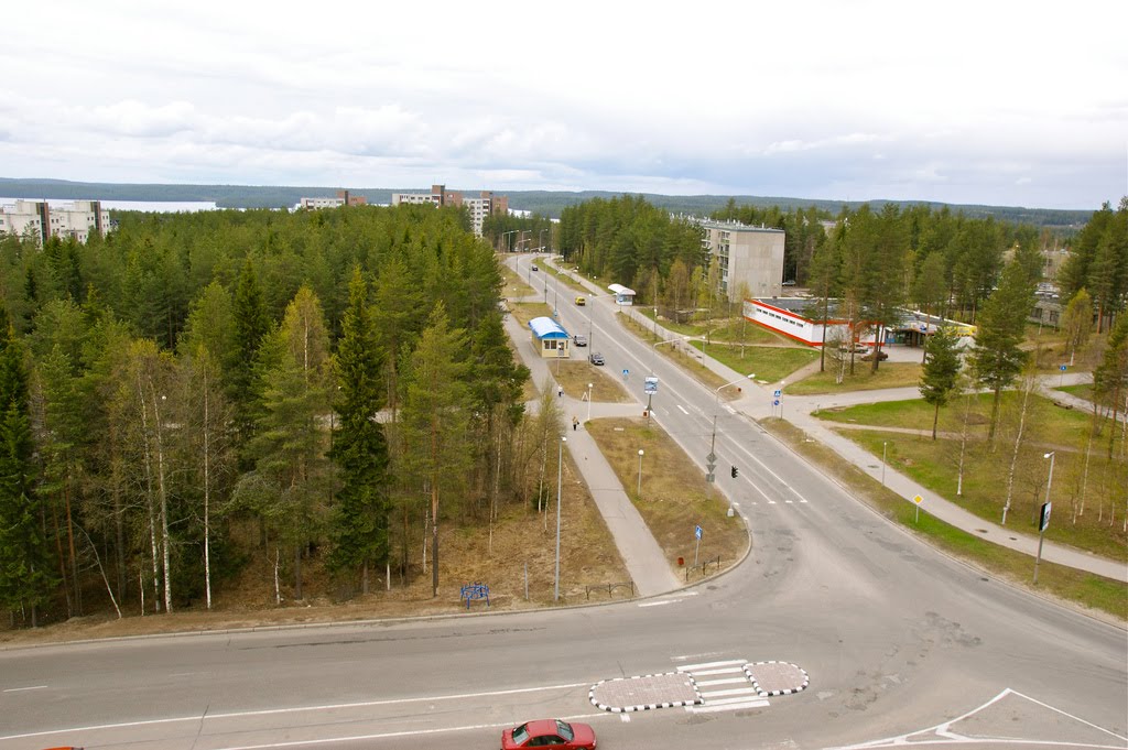 Вид на улицу Мира, Костомукша - View of Mira street