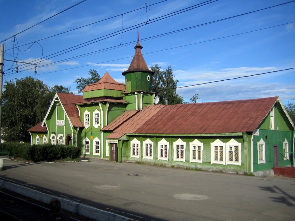 Medved Gora (Karhumäki) Station -  View from Train Window
