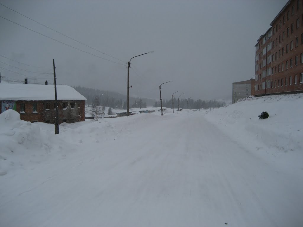 Главная улица Белогорска. Зима 2011