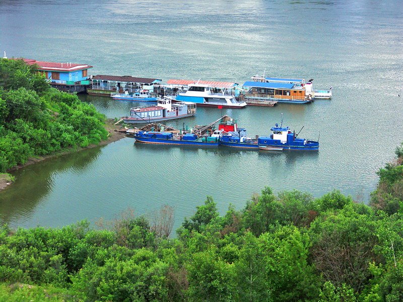 Речной вокзал в городе Кемерово. River station in city Kemerovo
