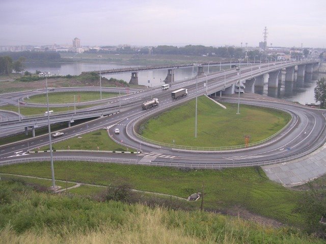 Кемерово. Развилка нового моста.