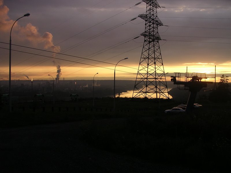 Кемерово. Вид с горы правого берега. Kemerovo - Right bank.