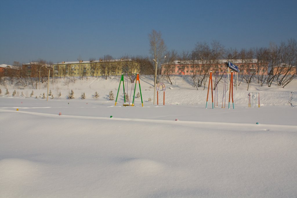 Занесло... замело по ограду.