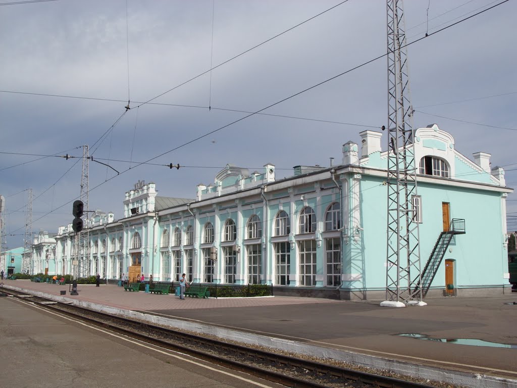 2008-08, Кемеровская область, г. Тайга. Железнодорожный вокзал/ Kemerovo Oblast, Taiga town. Railway train station.