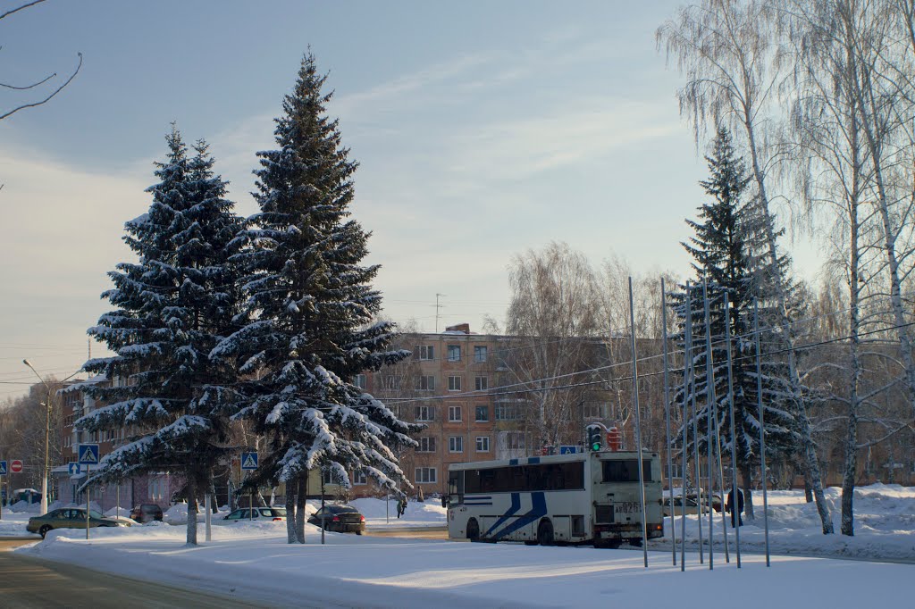 Юрга, перекресток улиц Московская и Машиностроителей