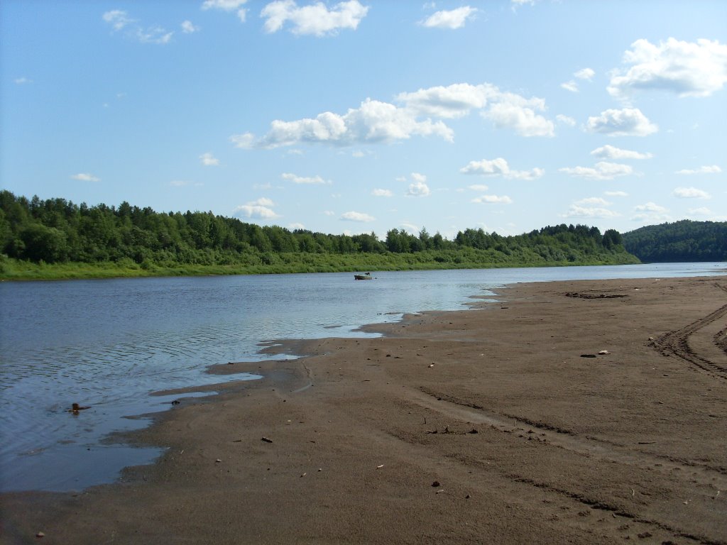 Пляж на реке Вятка