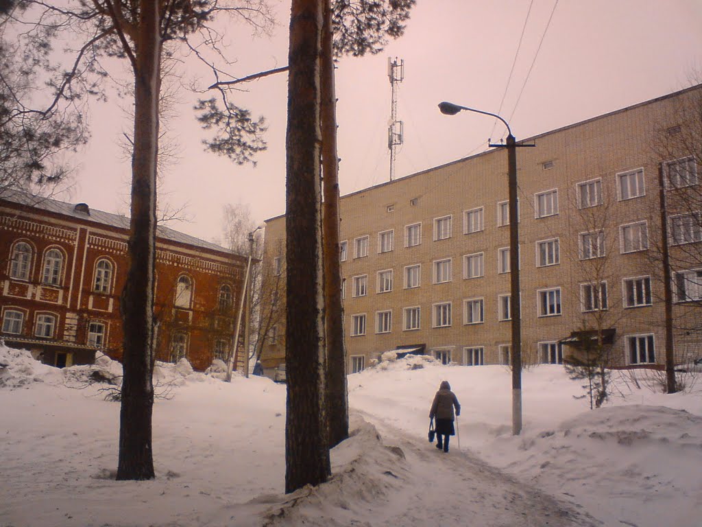 left-to-right .. prerevolutionary hospital-modern clinic