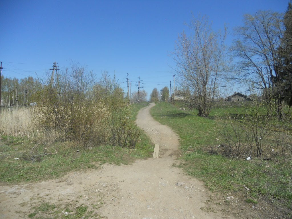 Бывший ж/д переезд. Вид в сторону АТП