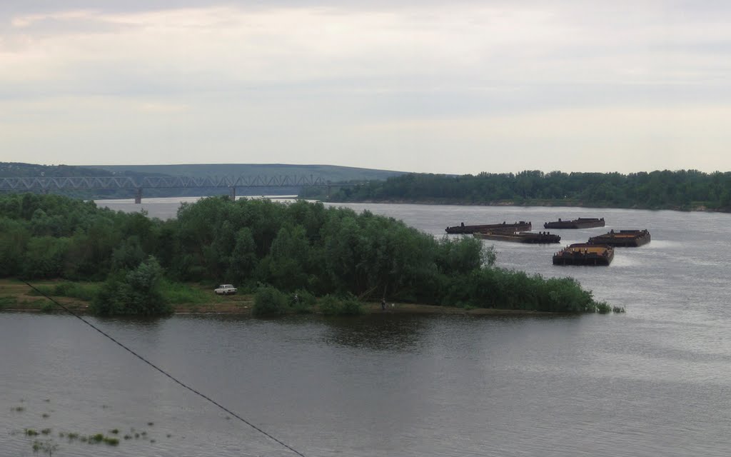 Вид на р.Вятка и ж/д мост в Вятских Полянах
